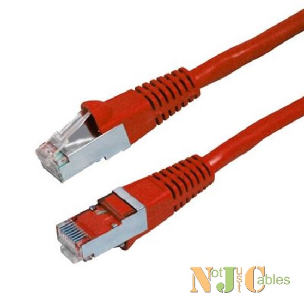 Cat6A Red Shielded Patch Leads